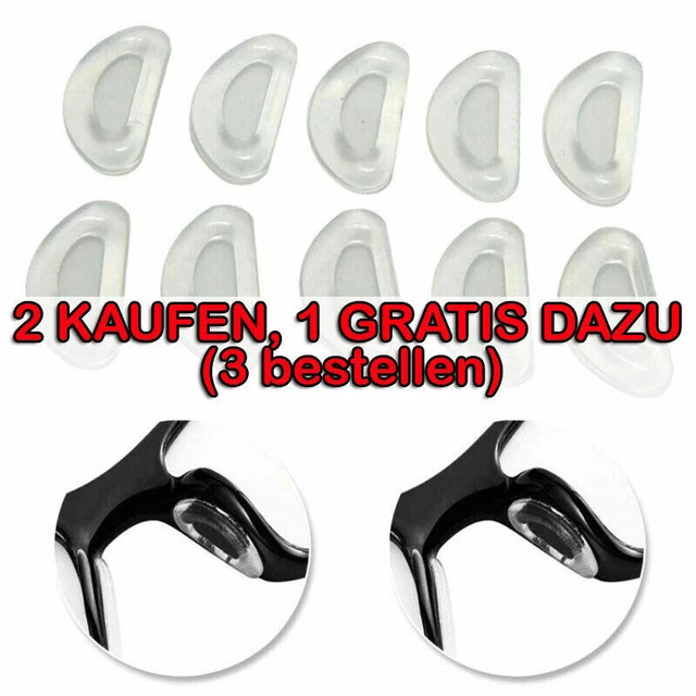 1/5Paar Nasenpads Silikon Brillenpads Nasenpolster Brillenpolster Selbstklebend/