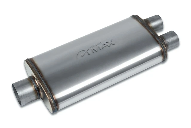 Street Max - SM11278 4"x9" Oval Body Muffler - 3" Center In / 2.25" Dual Out