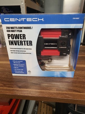 Cen-Tech 200 Watt Continuous Power Inverter 200 Watt Continuous/ 400 watt Peak