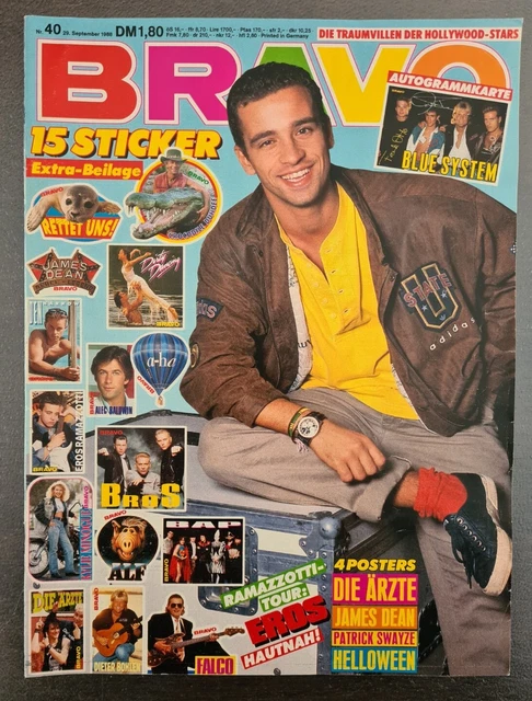 BRAVO 40 / 1988 Heft Komplett - Die Ärzte, James Dean, Patrick Swayze  - Top!