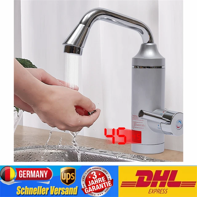 Grifo eléctrico calentador continuo calentador de agua pantalla LED 3000W