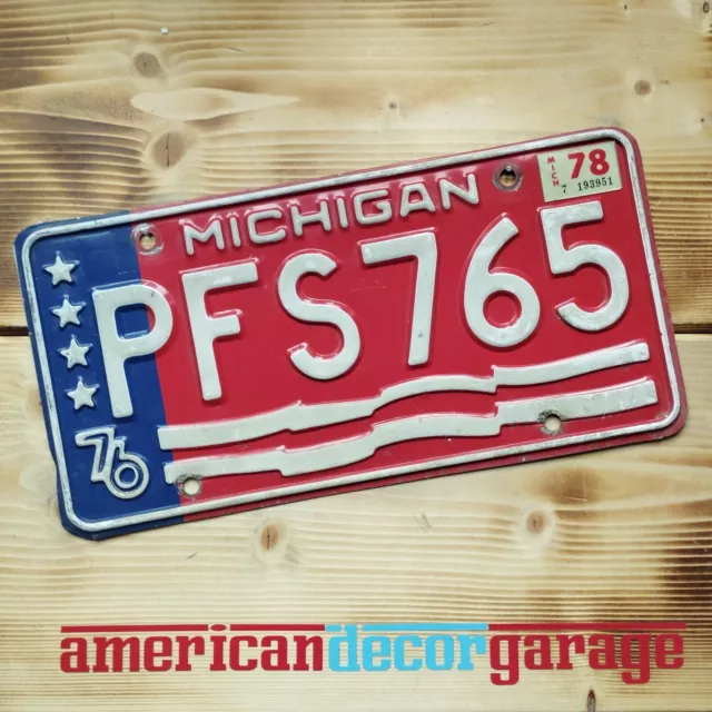 USA Nummernschild/ Kennzeichen/license plate * Michigan Bicentennial 1976/1978 *