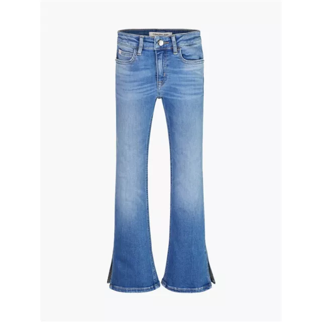 Pantaloni Calvin Klein Jeans Bottom Pantaloni Bambini MR SPLIT VISUAL MID BLU Dritti