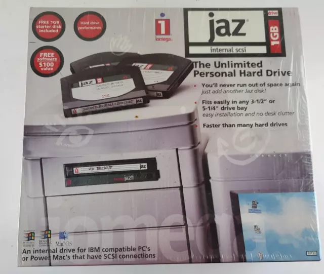 Iomega Jaz 1GB Internal SCSI Drive 10133 - FACTORY SEALED - Shrinkwrapped