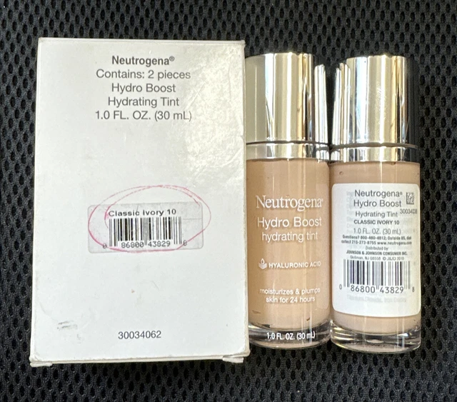 Lot of 2 - Neutrogena Hydro Boost Hydrating Tint - Classic Ivory #10