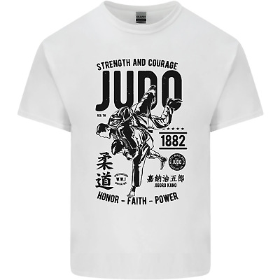 JUDO FORZA E CORAGGIO Arti Marziali MMA Da Uomo Cotone T-Shirt Tee Top