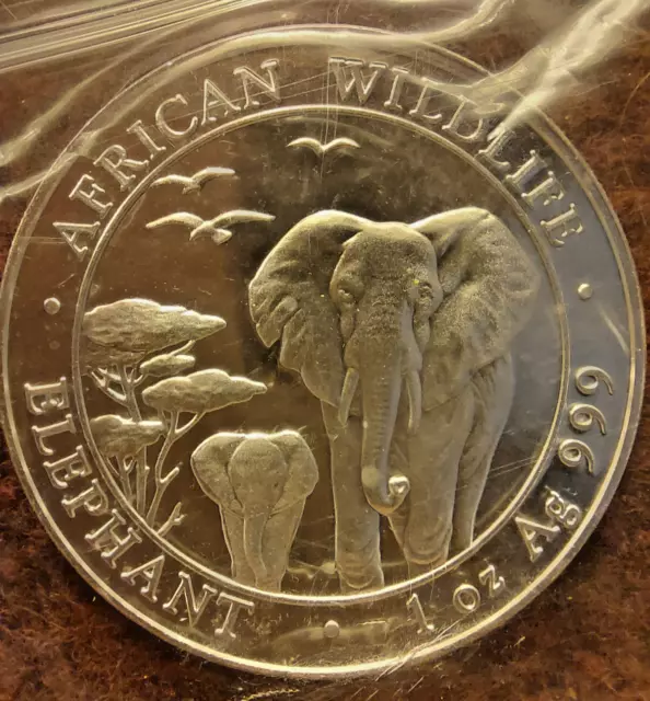 Somalia 100 Shillings 2015 Elephant - 1 Unze Silber