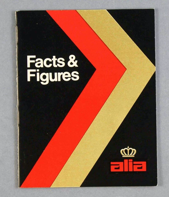 ALIA ROYAL JORDANIAN Airlines Facts & Figures Vintage Brochure $50.47