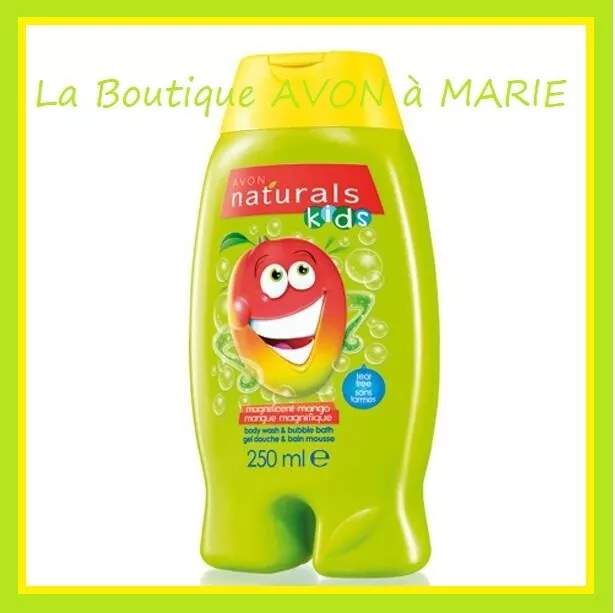 2 en 1 Gel douche & Bain Moussant ENFANTS KIDS AVON : Senteur MANGUE MAGNIFIQUE