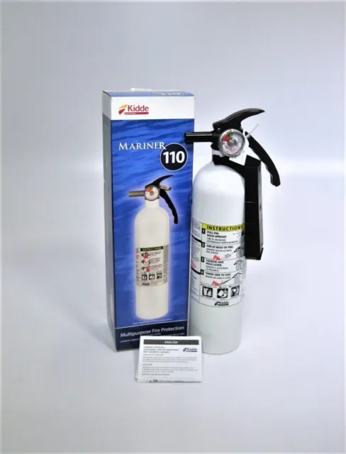 Kidde 466627MTL ~NEW~ Mariner 110 Class A / B / C Fire Extinguisher + Strap Brkt