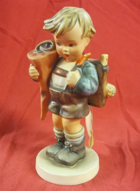 Goebel Hummel Figurine “Little Scholar” #80 W Germany Little Boy w Backpack