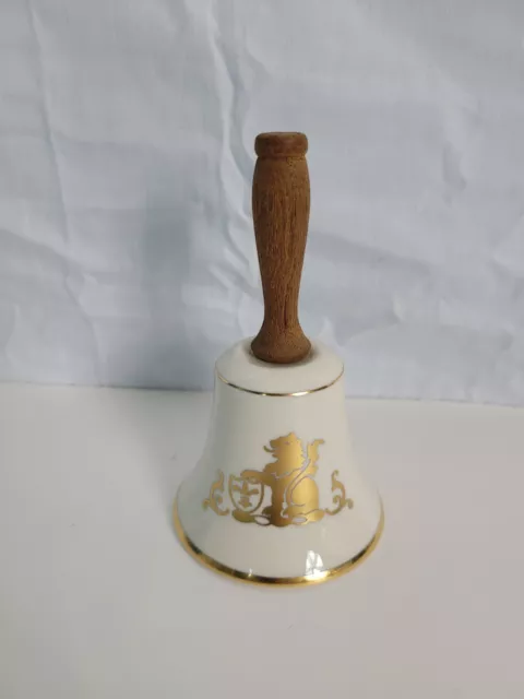 Vinatage Picard China Porcelain Bell 5.25" The Danbury Mint Lion and Shield