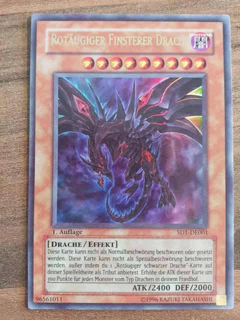 Yu-Gi-Oh! SD1-DE001 Rotäugiger Finsterer Drache Ultra Rare NM 1st Ed