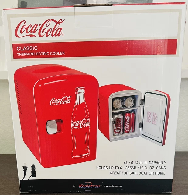 6 CAN MINI Fridge CocaCola Portable 4L Mini Cooler Travel Compact