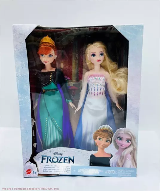Disney Frozen Queen Anna & Elsa the Snow Queen Fashion Doll 2pk SEE DETAILS