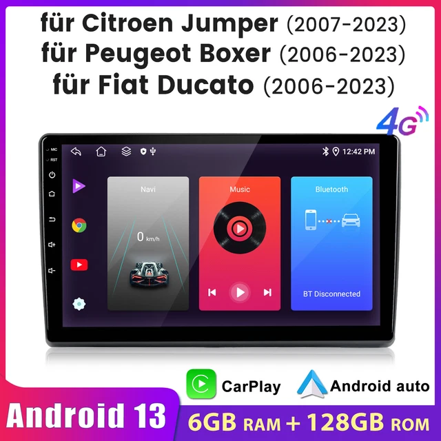 Für Fiat Ducato 2007-2023 10.1'' Carplay Android 14 Autoradio GPS Navi WIFI DAB