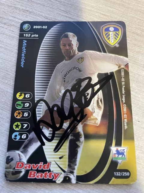 Football Card David Batty Leeds United Signed