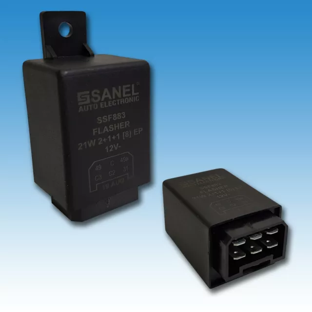 Oumefar Relè Lampeggiatore Lampeggiatore DC 12V 2Pin LED Con Cavo - Foto 4