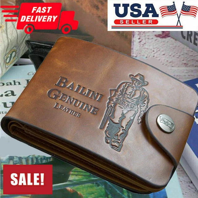 HOT! Genuine Leather Slim Wallets For Men With Money Clip Card Holder #Gift 05