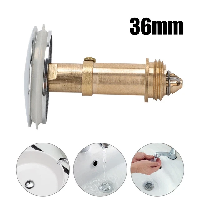 Tap-Pop-Up Lavabo Déchet Chrome Évier Bouton Poussoir Click Clack Prise + Verrou