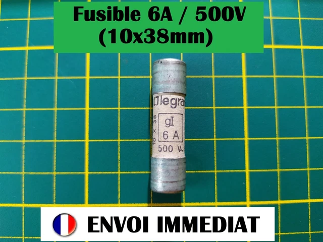 Cartouche Fusible céramique 6A / 500V (10x38mm)