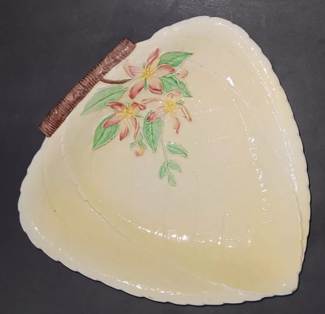 Carlton Ware Apple Blossom Serving Plate/Dish Pale Yellow Colour