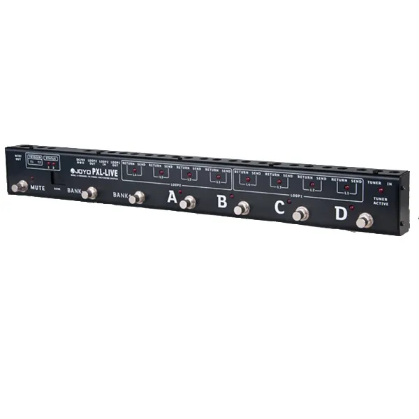 Controlador de pedal MIDI de bypass búfer programable doble de 4 canales Joyo PXL-LIVE