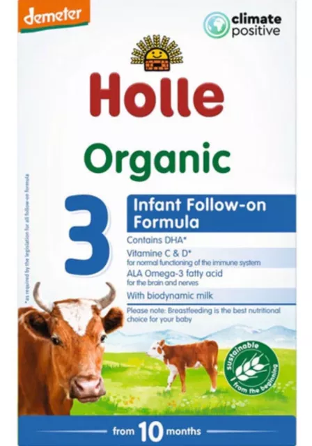 Holle Organic 3 Follow on Baby Milk Powder Formula, From 10 Months - 600g