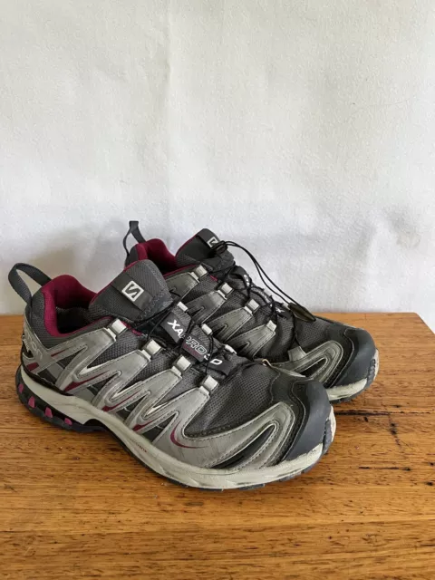 Salomon XA Pro 3D Women's Size 8.5 Trail Running Shoes Hiking Grey Pink