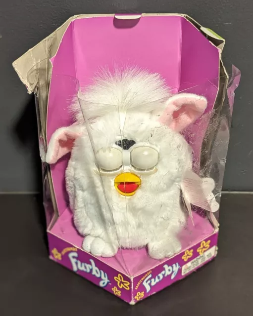 1998 Electronic Furby Snowball White Model 70-800 Tiger Electronics - NEW 2