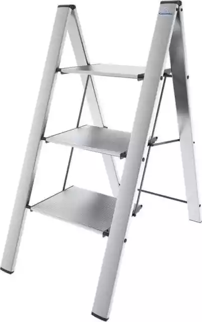 Scala 3 gradini Altezza 75 cm colore Silver - G300A03W Leonardo 3 COLOMBO