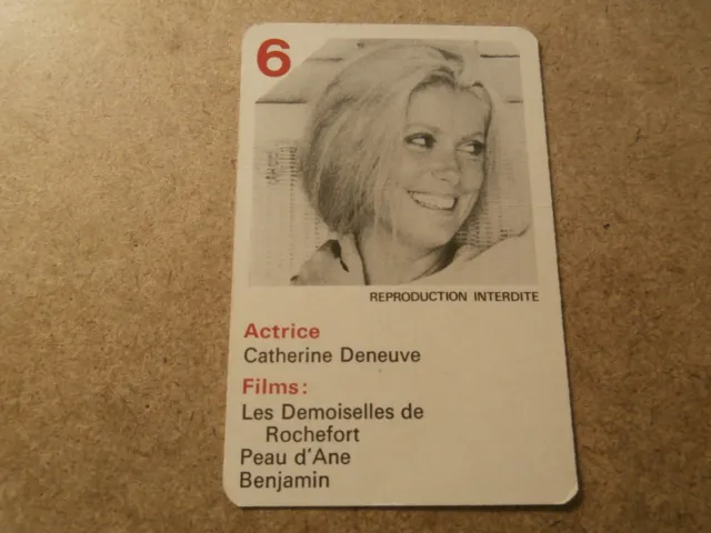 CATHERINE DENEUVE, RARE VINTAGE 70s "ROOKIE" CARD, COLLECTOR (JT29)