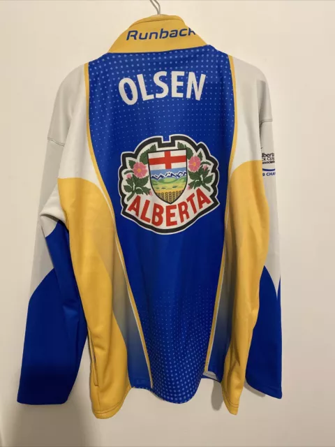 MENS XXL Alberta Stick Curling Association Jacket 2019 Champion Game-Used