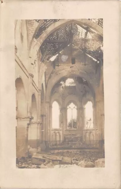 Cpa 51 Back Photo Card Virginy Church Ruins Massiges 1915 (