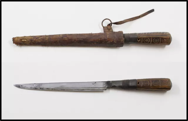 VINTAGE North African Algerian khodmi knife dagger fighting combat early 20th