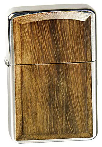 Vector Thunderbird Soft Flame Flip Top Silver Pipe Lighter in Wood Plate - 8285 2