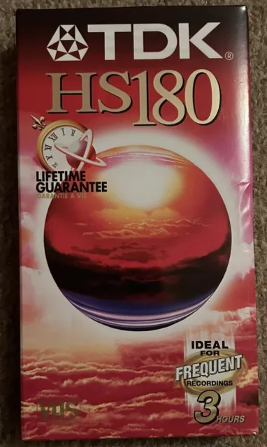 TDK HS180 VHS Video Cassette New & Sealed