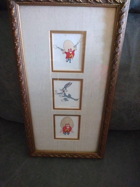 2 Yosemite Sam  1 Bugs Bunny Ltd Ed Etching Warner Looney Tunes Artwork