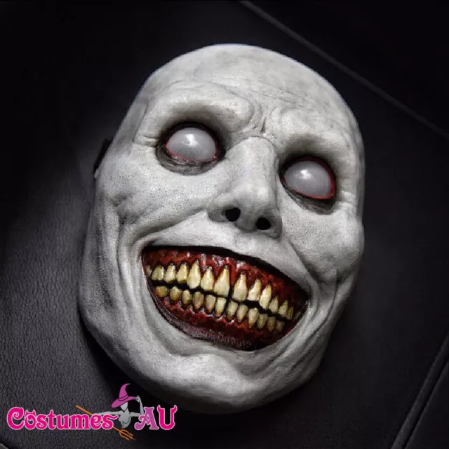 Halloween Monster Dead Smiling Demons Zombie Scary Face Mask Latex Horror