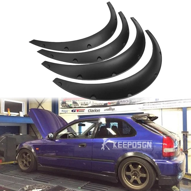 32& CAR FENDER Flares Extra Wide Body Kit Wheel Arches For Honda Civic