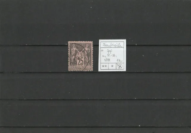 Frankreich Michel 74 mit Rundstempel, Einzelmarke gestempelt (used)