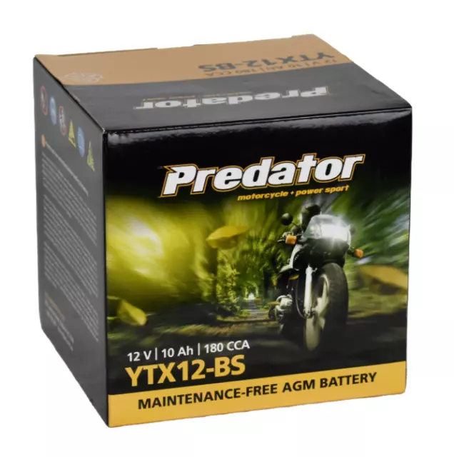 YTX12-BS 12v 12Ah Motorbike/Motorcycle Scooter GEL Battery ATV Quad Pit  Bike, TDRMOTO