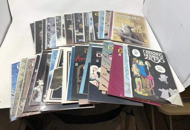 Aardvark-Vanaheim Cerebus, (lot of 35) Issues 1, 50-51, 56, 60-71, 73-91, E-42