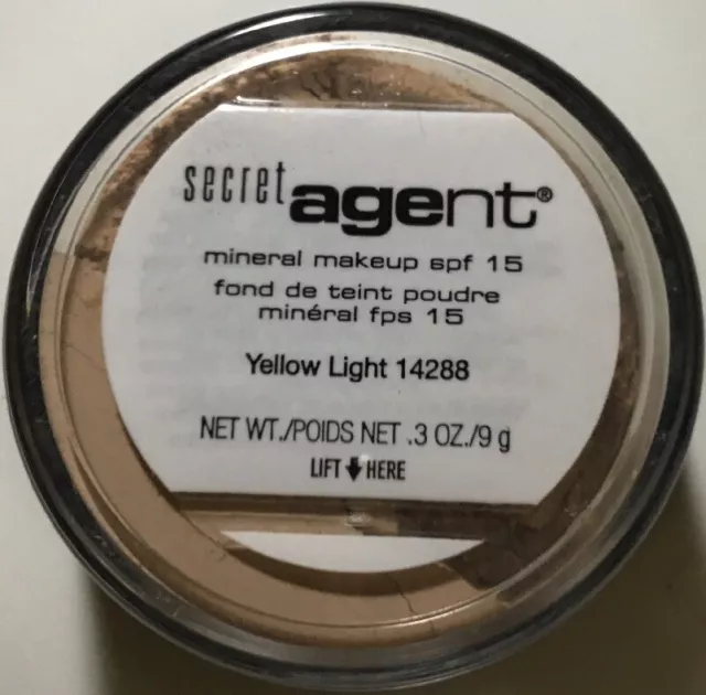 BeautiControl Secret Agent Mineral Makeup Yellow Light .3 oz. SPF 15 New & Seal