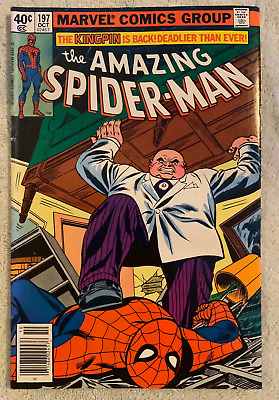 The Amazing Spider-Man #197 Marvel 1979 Newsstand - Kingpin Cover and Appearance