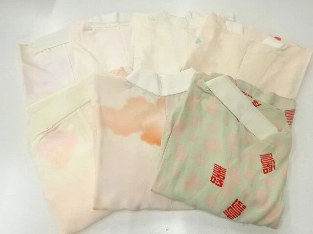 35979# Japanese Kimono / Antique Juban / Set Of 7