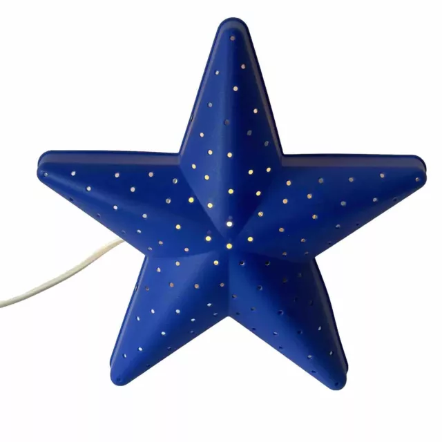 Lámpara de pared estrella azul IKEA SMILA STJÄRNA luz nocturna espacio lunar para niños.