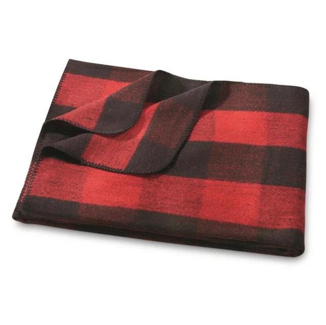 US Military Style Outdoor Camping Wool Blend Blanket 64" x 90" (Multiple Colors)