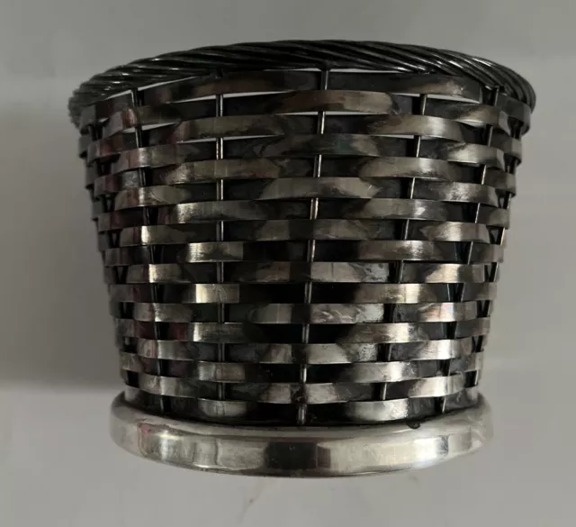 Vintage Gorham Silver plate Round Wire Wine Basket Holder