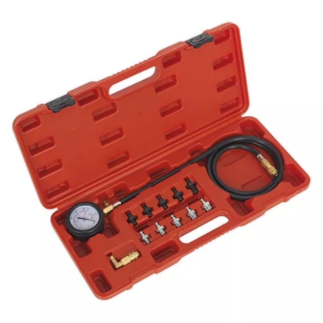 Sealey Oil Pressure Test Kit 12 Piece Oil Pump Pressure Tester VSE203